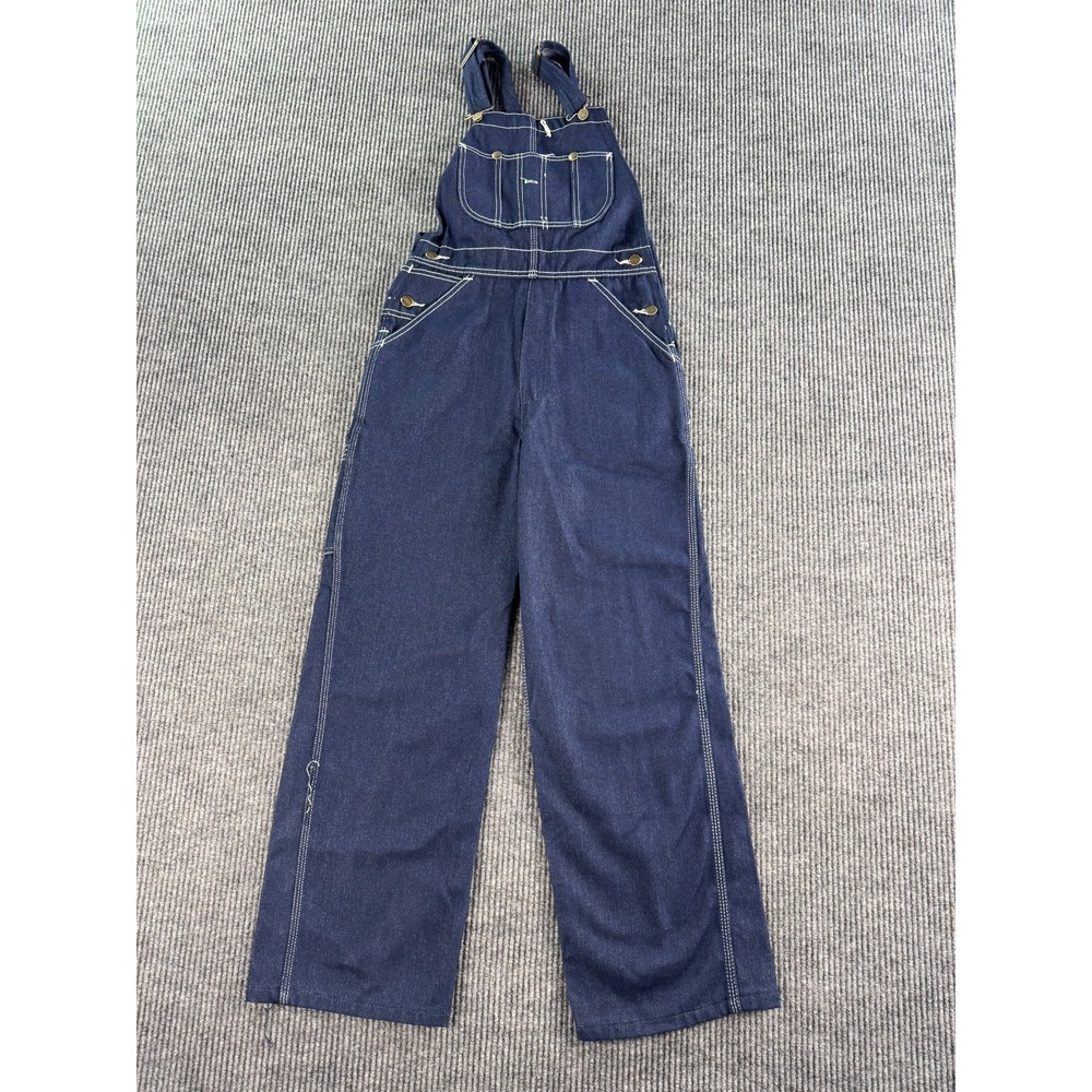 Vintage Sears Roebucks Bib Overalls Mens 30x30 Blue Denim Outdoor Farm Chore NWT